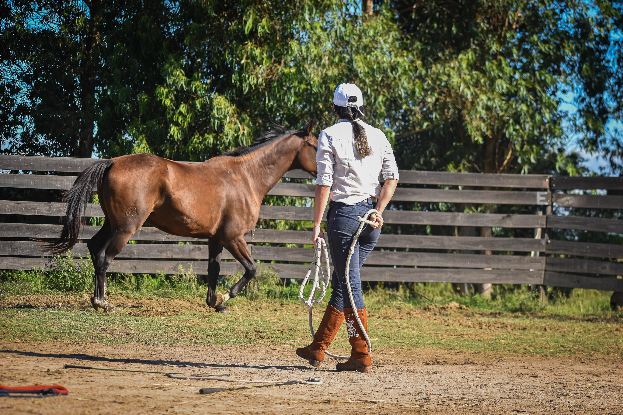 Alumna domando en amura